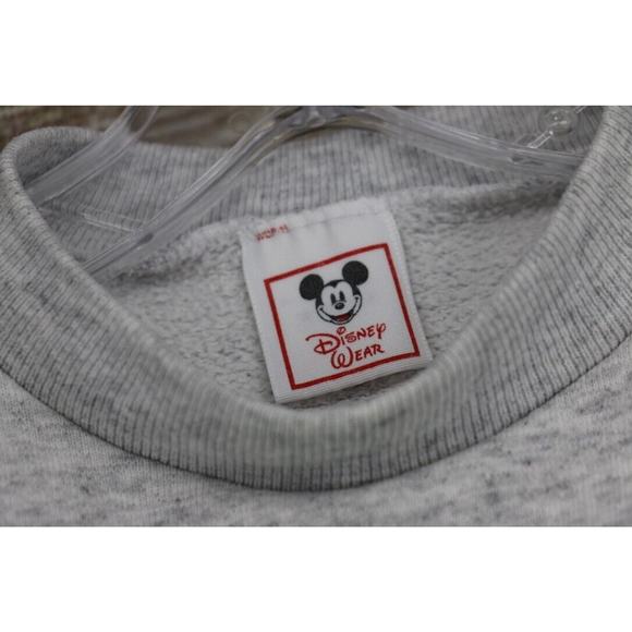 VINTAGE Disney Wear Kids Youth Size Large Pullover Sweatshirt Goofy Heather Gray - Picture 7 of 9